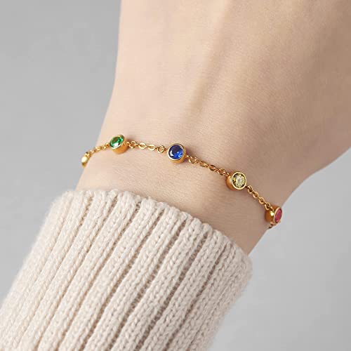 Mothers bracelet clearance with children's birthstones