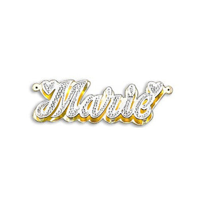 3D Gold Diamond Cut Name Necklaces