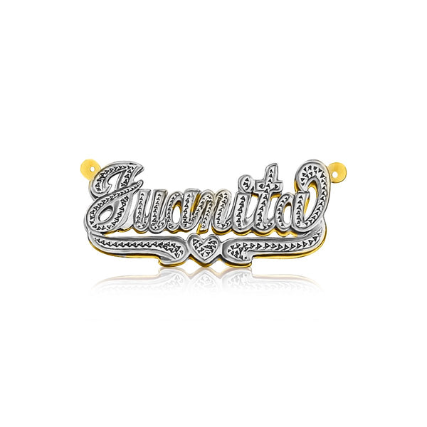 Personalized 3D Nameplate Necklace with 20 CZ