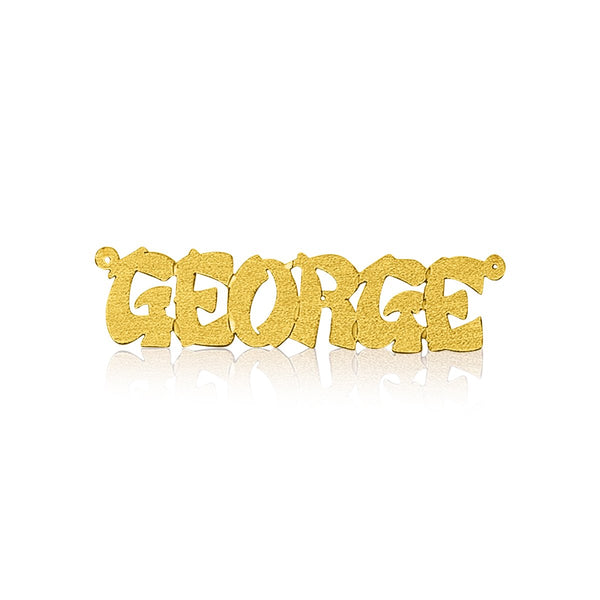 Gothic Name Necklace with All Capital Letters