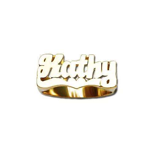 Name Ring with Tail Design