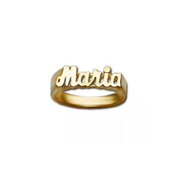 Kids Name Ring in Real Gold