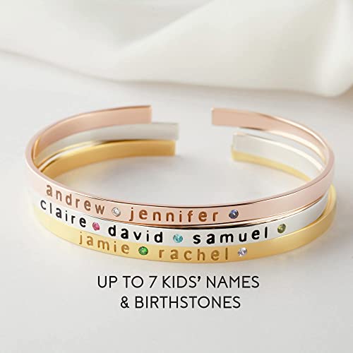 Mom Bracelet With Kids Names, Mother Birthstone Bracelet, Mom Jewelry