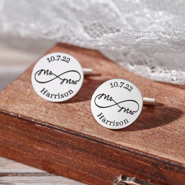 Wedding Gift For Groom, Personalized Cufflinks, Groom Gift from Bride