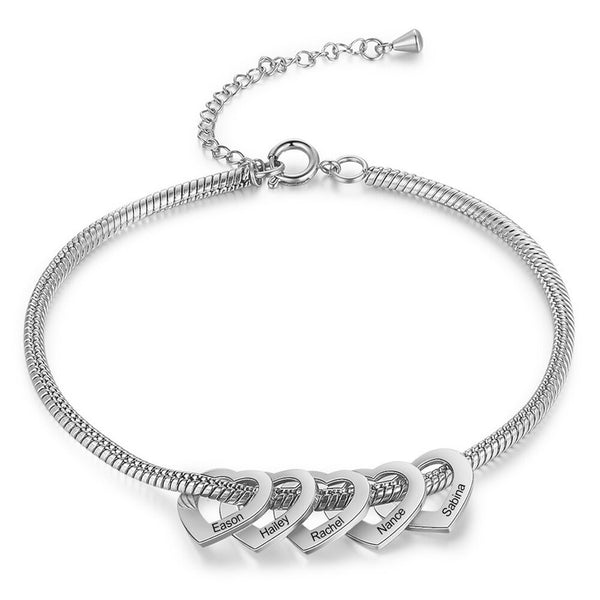 Customizable Mom Bracelet with Name Engravings