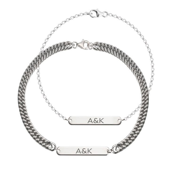 Personalized  His and Hers Initial Bracelet