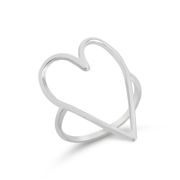 Delicate Heart Design Ring
