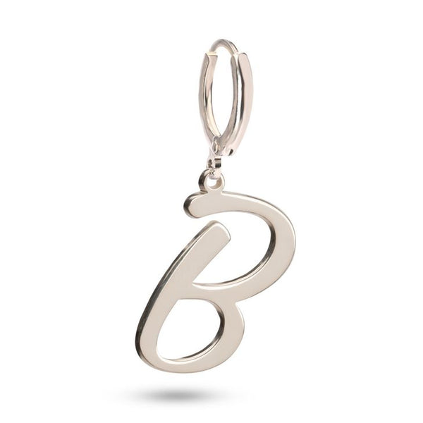 Elegant Cursive Letter Earring