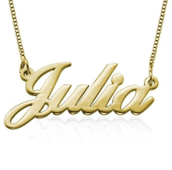 Solid Gold Name Necklace | Nameplate Necklace – NamePlateDepot