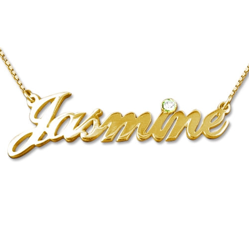 14K Gold 2 Point Diamond Name Necklace