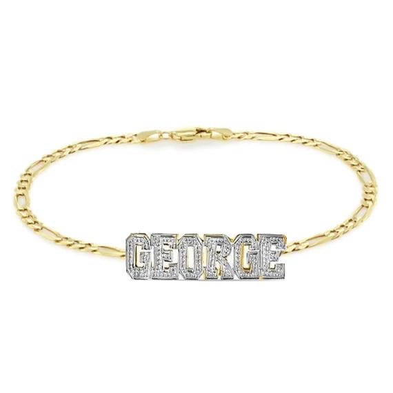 Custom - Block Name Bracelet - 10870