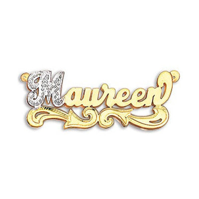 Gold 3D Nameplate Jewelry