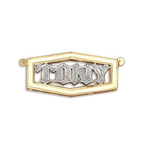 Gold 3D Nameplate Necklace for Men
