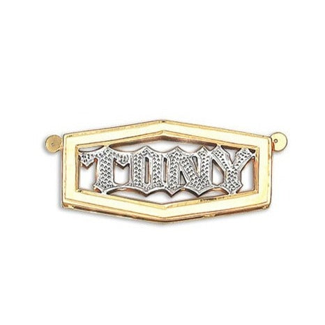 Gold 3D Nameplate Necklace for Men