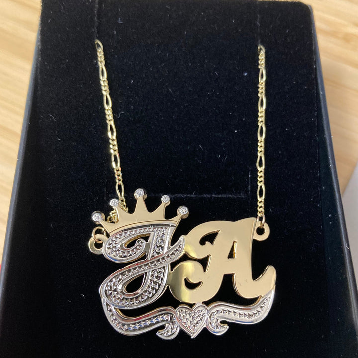 princess crown name necklace 