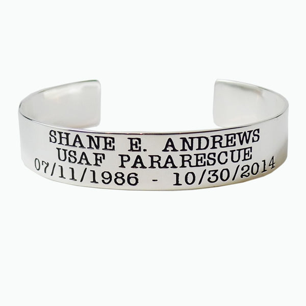 Engraved Military Memorial Bracelet - POW / KIA