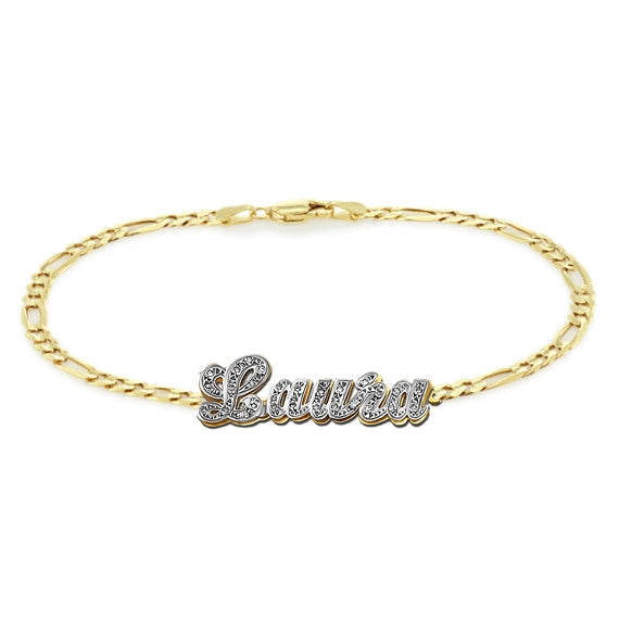 Gold 3D Name Bracelet