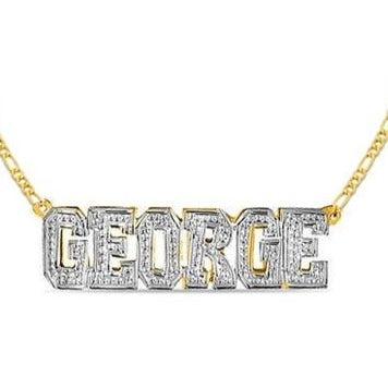 3D Block Nameplate Necklace