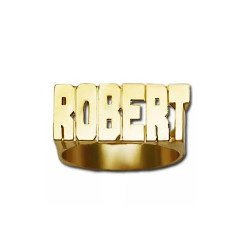 Block Font Name Ring