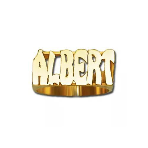 Gothic Name Ring 10mm in Real Gold