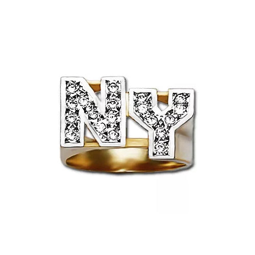 Diamond Cut Initial Name Ring Real Gold