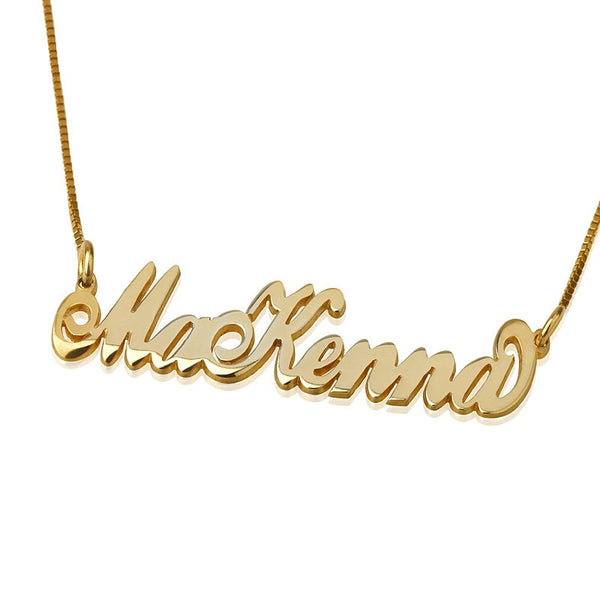 Two Capital Letters Name Necklace 14K Gold