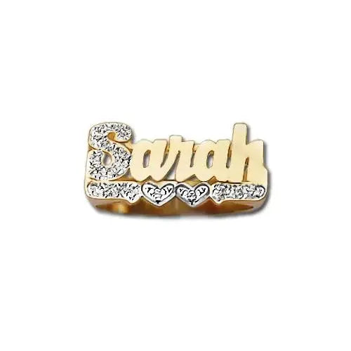 Real Gold Name Rings | Personalized 10K / 14K Nameplate Ring & Bands ...